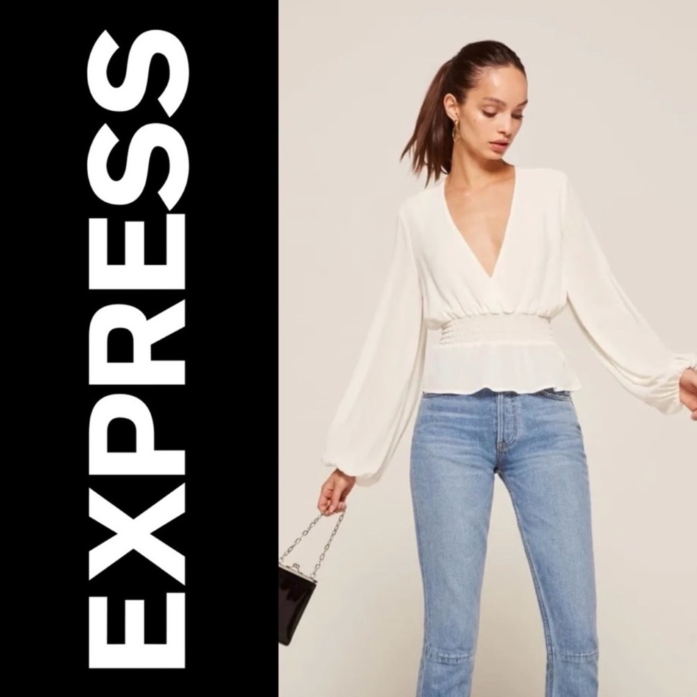 Express Deep Mauve V-Neck Blouse
